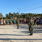 Olahraga Volly Salah Satu Cara Satgas TMMD Jalin Keakraban Dengan Warga