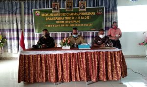 Sosialisasikan Bencana Alam, Satgas TMMD Gandeng BPBD Kabupaten Kupang