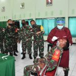 Korem 161/Wira Sakti Adakan Sosiaisasi Teknik Swab Kepada Babinsa