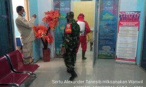 Penularan Covid-19 Semakin Tinggi, Kodim 1604/Kupang Melakukan Penyemprotan Desinfektan