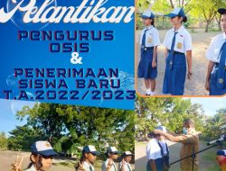 Gelar Apel Pelantikan Osis Dan Pengukuhan Siswa Baru, Ini Pesan Kepsek Frans Kaona!