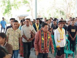 Dari Ketinggian Taman Ziarah Rohani Oebelo, Bupati Malaka Support Mahasiswa Malaka