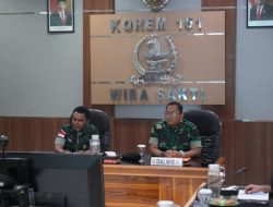 Itjen TNI Kunjungi Korem 161/WS Dalam Rangka Laksanakan Fungsi Pengawasan