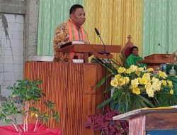 Misa Di Gereja Kotafoun, Bupati Malaka Apresiasi Kemandirian Umat Bangun Gereja