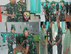 Kasrem 161/WS Menerima Penyerahan Jabatan Kasipers Kasrem 161/WS