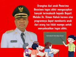 Beasiswa Tugas Akhir Harus dilanjutkan, Terimakasih Bupati Simon Nahak