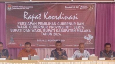 Persiapan Pemilihan Serentak 2024, KPU Malaka Gelar Rapat Koordinasi