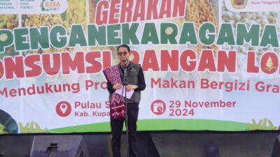 Pj. Gubernur NTT Hadiri Gerakan Penganekaragaman Konsumsi Pangan Berbasis Sumber Daya Lokal di Pulau Semau