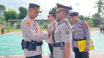 Pisah Sambut Kapolsek Malaka Tengah dan Malaka Timur, Kapolres Malaka Tekankan Loyalitas dan Ketulusan dalam Tugas